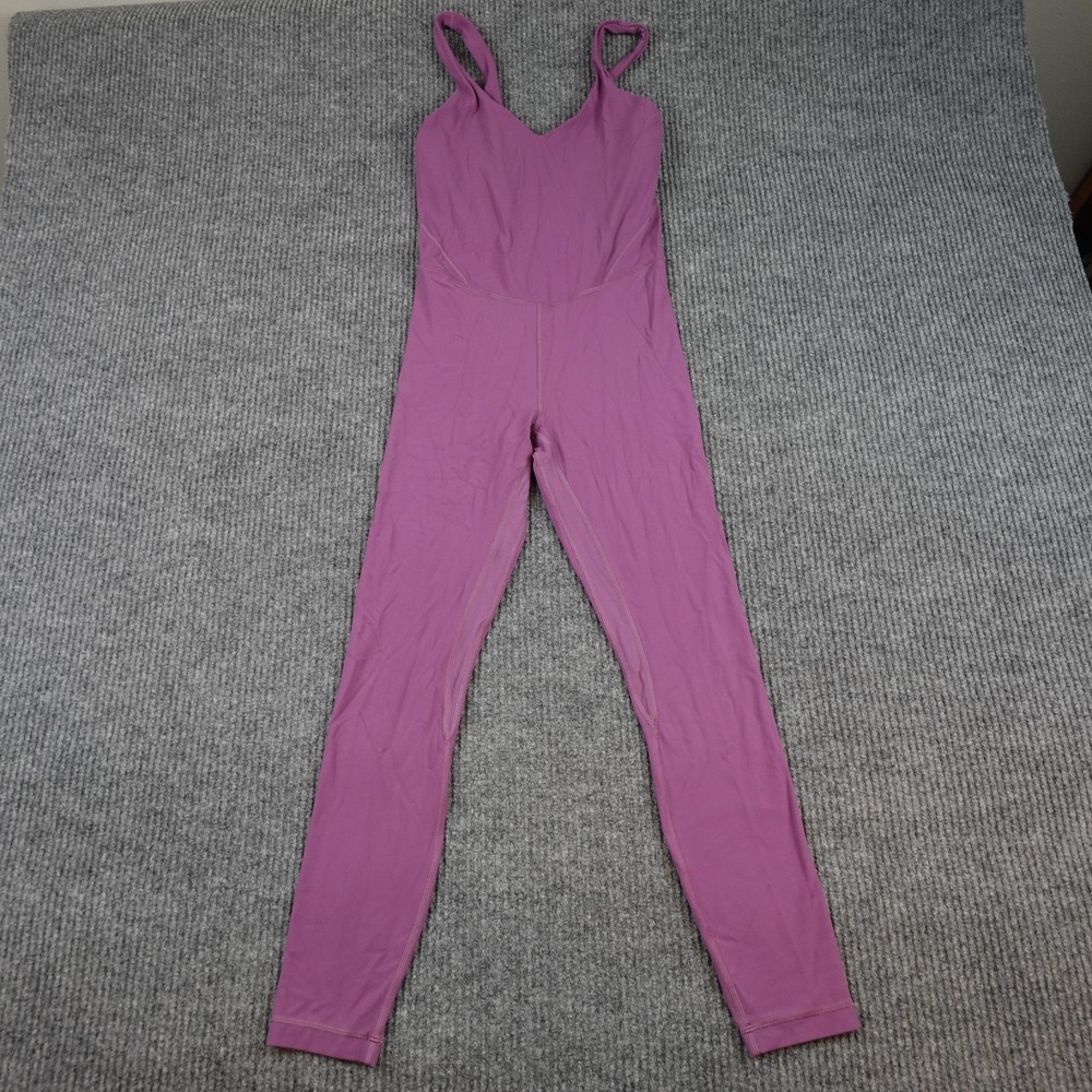 Lululemon Align Bodysuit Womens 4 Purple V Neck Sleeveless One Piece Yoga